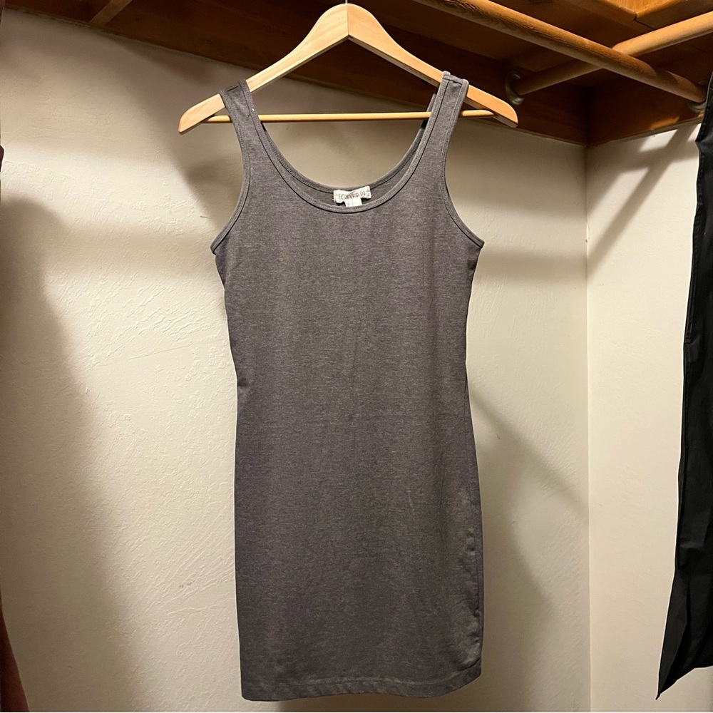 Forever 21 Grey Tank top Body-con Mini Dress Size S Womens